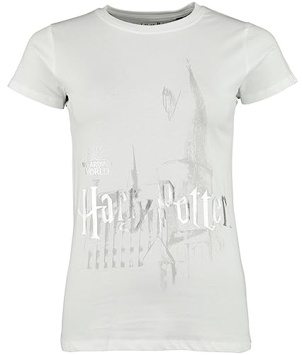 Harry Potter Hogwarts Frauen T-Shirt weiß M 100% Baumwolle Fan-Merch, Filme, Hogwarts von Harry Potter