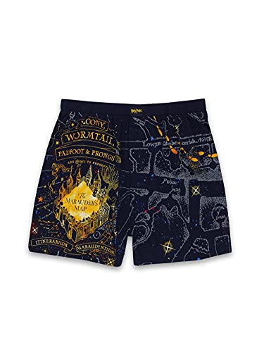 Harry Potter Hogwarts Häuser Herren Briefly Stated Boxershorts Unterwäsche - Blau - Medium von Harry Potter