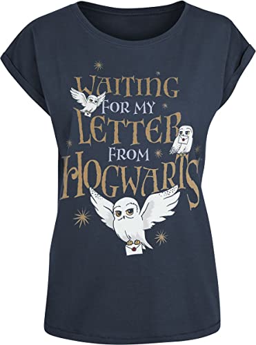 Harry Potter Hogwarts Letter Frauen T-Shirt dunkelblau L von Harry Potter