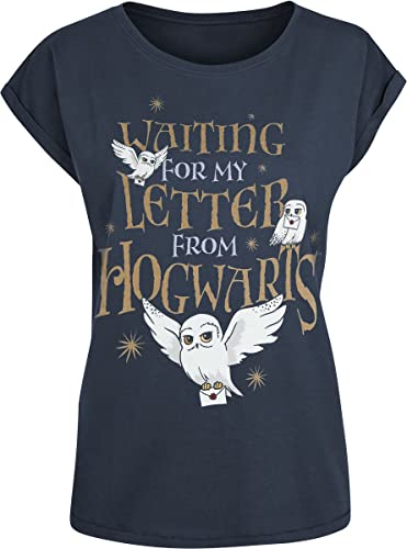 Harry Potter Hogwarts Letter Frauen T-Shirt dunkelblau XL von Harry Potter