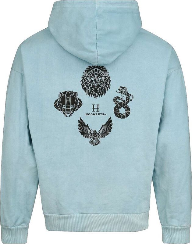 Harry Potter Hogwarts - Oversize Kapuzenpullover hellblau in XL von Harry Potter