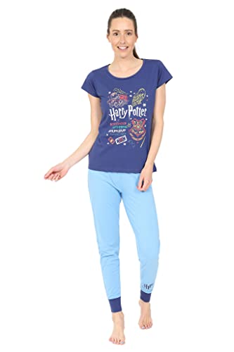 Harry Potter Hogwarts Passendes Damen und Mädchen Pyjama-Set, lang, Blau, blau, 14-16 von Harry Potter