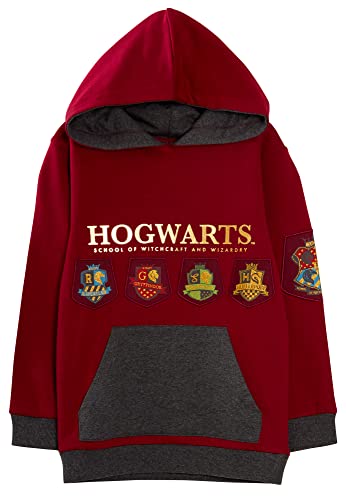 Harry Potter Hoodie für Kinder Hogwarts House Teams Wappen Kapuzen-Sweatshirt aus Fleece von Harry Potter