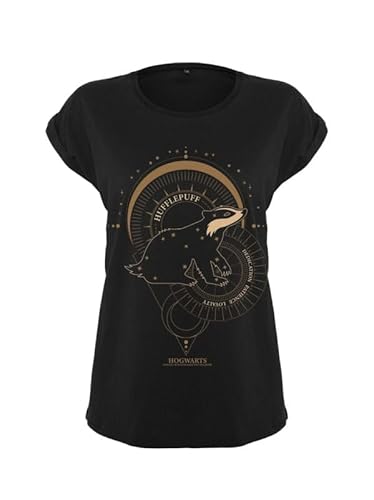 Harry Potter Hufflepuff Frauen T-Shirt schwarz XL 100% Baumwolle Fan-Merch, Filme von Harry Potter