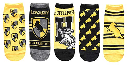 Harry Potter Hufflepuff Juniors/Damen 5er-Pack Knöchelsocken Größe 37-10 von Harry Potter