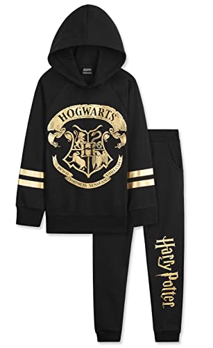 Harry Potter Jogginganzug Mädchen, Trainingsanzug Mädchen 7-14 Jahre(7–8 Jahre, Schwarz/Gold) von Harry Potter