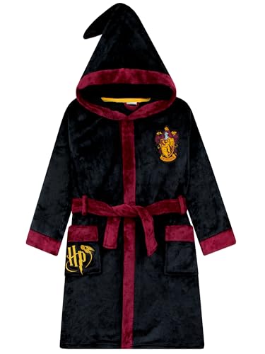 Harry Potter Jungen Gryffindor Bademantel Schwarz 158 cm, 12-13 Jahre von Harry Potter