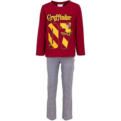 Harry Potter Jungen Lang Pyjama Schlafanzug (Rot,8 Jahre) von Harry Potter