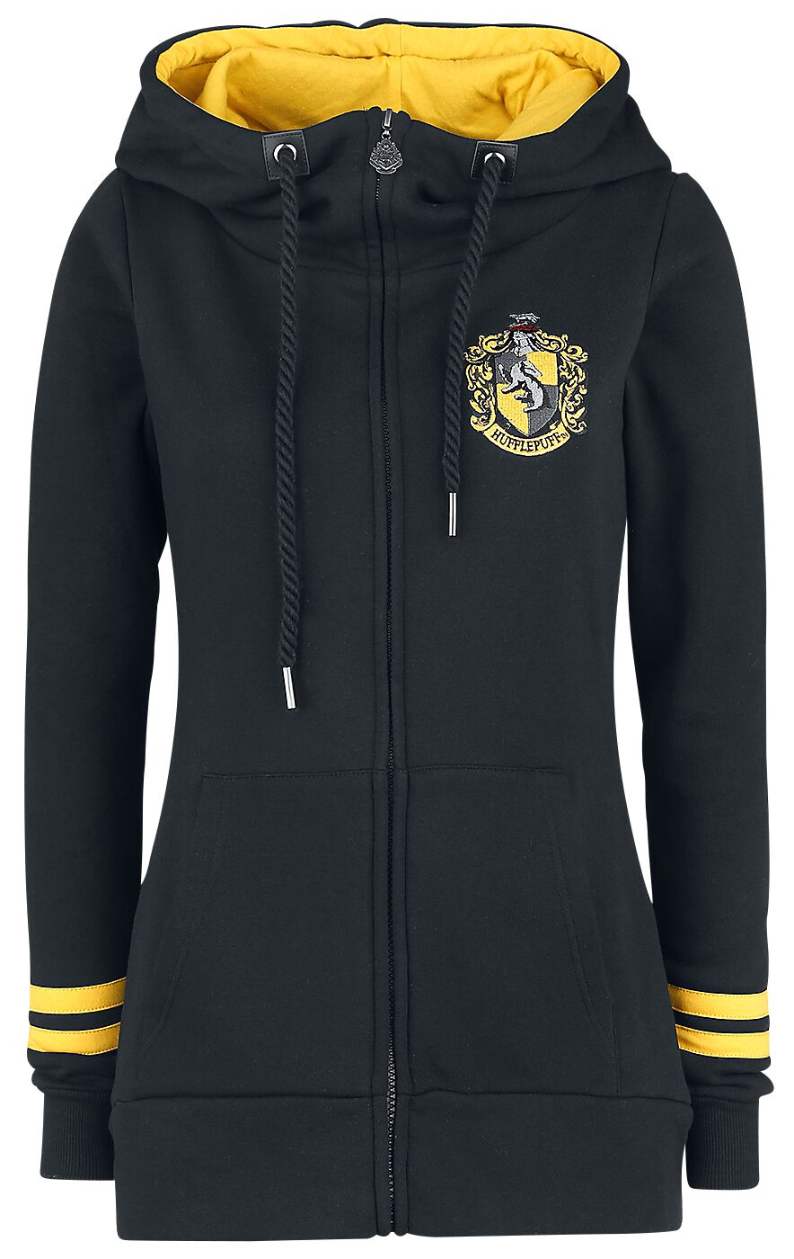 Harry Potter Kapuzenjacke - Hufflepuff - XS - für Damen - Größe XS - schwarz  - EMP exklusives Merchandise! von Harry Potter