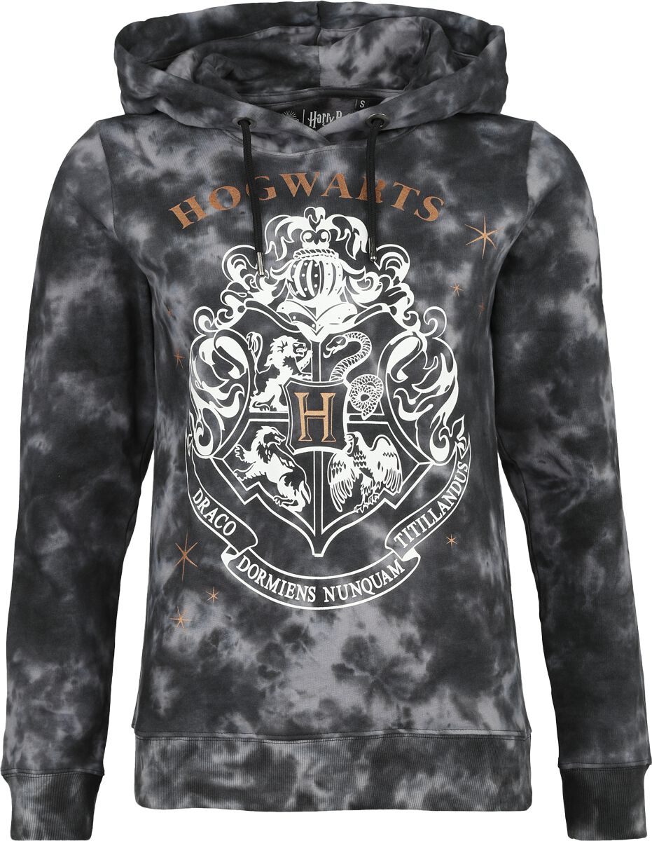 Harry Potter Kapuzenpullover - Hogwarts Starnight - S bis XXL - für Damen - Größe L - schwarz  - Lizenzierter Fanartikel von Harry Potter