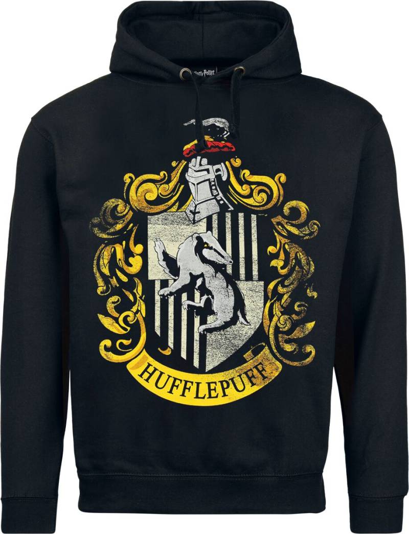 Harry Potter Kapuzenpullover - Huffelpuff - S bis XXL - für Männer - Größe XXL - schwarz  - Lizenzierter Fanartikel von Harry Potter