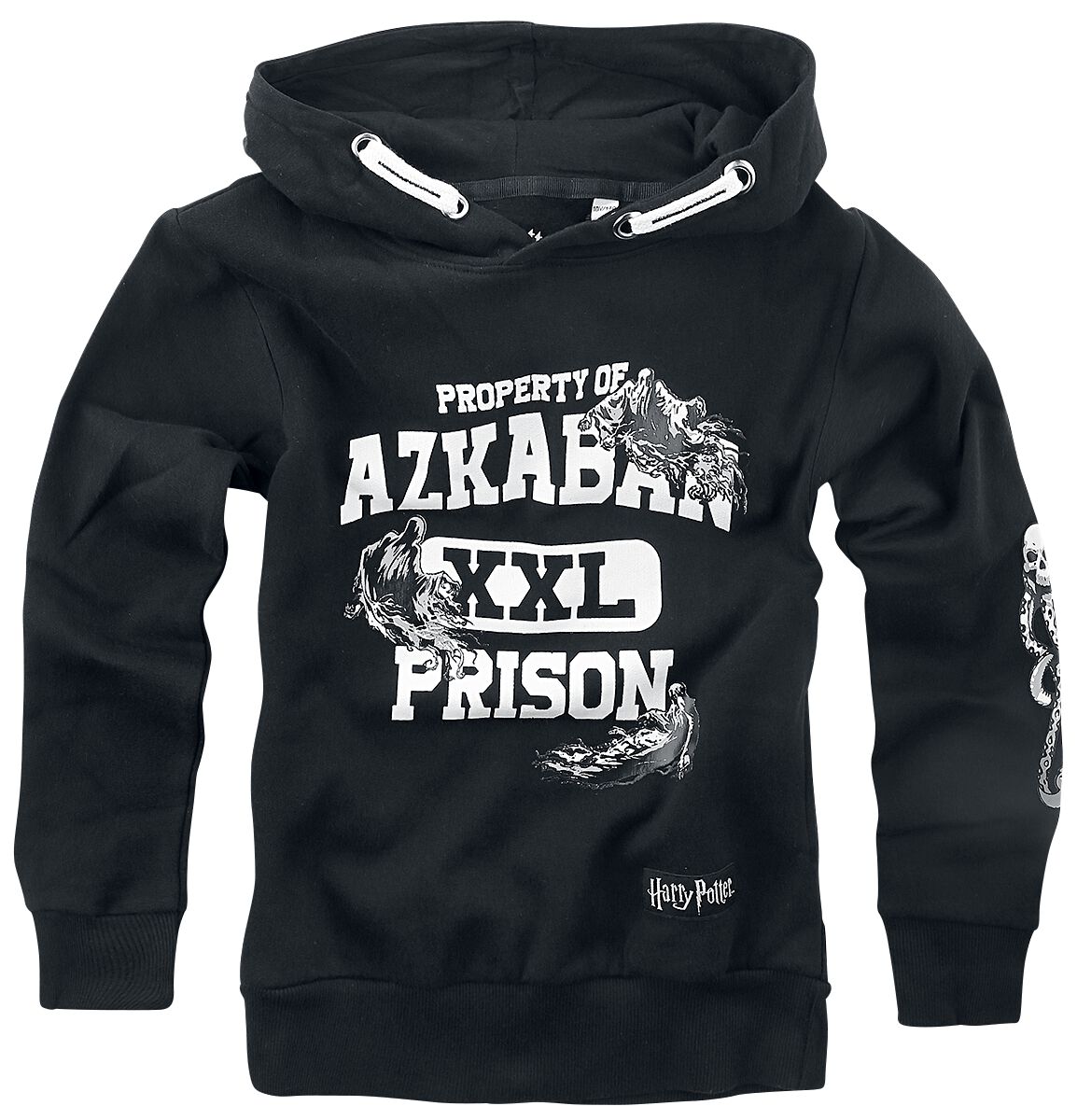 Harry Potter Kapuzenpullover - Kids - Azkaban Prison - 116 bis 164 - Größe 116 - schwarz  - Lizenzierter Fanartikel von Harry Potter