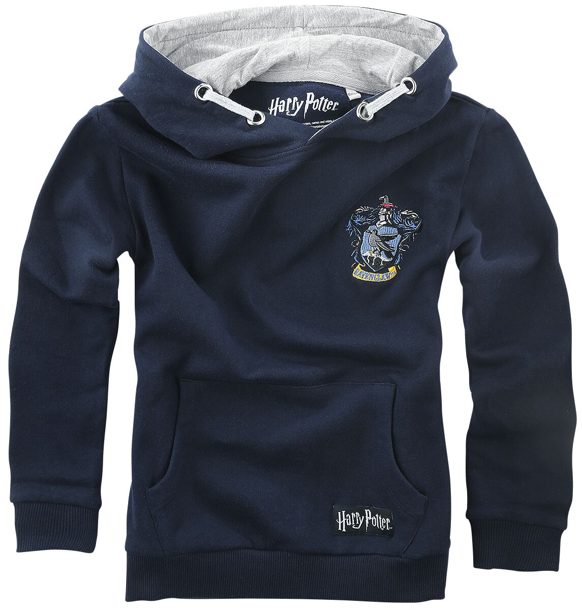 Harry Potter Kapuzenpullover - Kids - Ravenclaw - 116 bis 140 - Größe 116 - navy  - Lizenzierter Fanartikel von Harry Potter