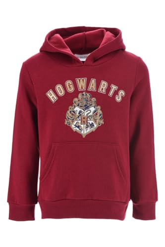 Harry Potter Kapuzenpullover Kinder Mädchen Jungen Hoodie Teenager Kapuzenpullover Crewneck Sweatshirt Pullover 6-14 Jahre Offiziell Merchandise (DE/NL/SE/PL, Numerisch, 116, Regular, Rot) von Harry Potter