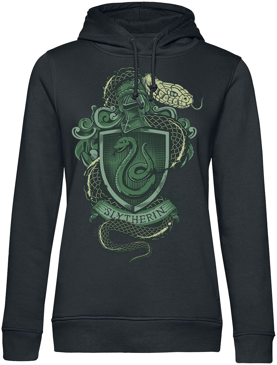 Harry Potter Kapuzenpullover - Slytherin - S bis XXL - für Damen - Größe L - schwarz  - EMP exklusives Merchandise! von Harry Potter