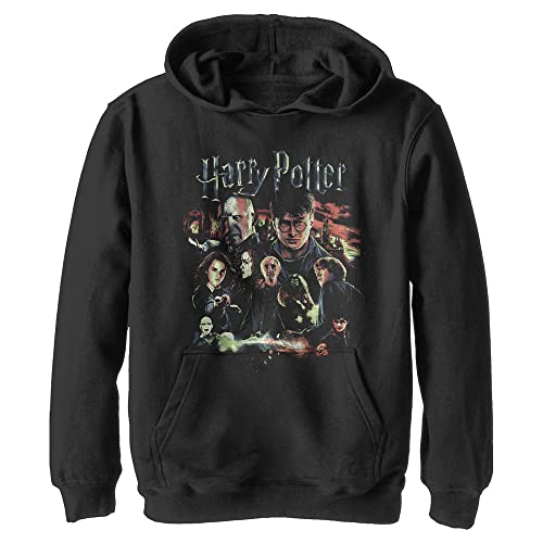 Harry Potter Kapuzenpullover für Kinder, Heiligtümer des Todes, Hogwarts-Club-Jugendpullover, Schwarz, M von Harry Potter