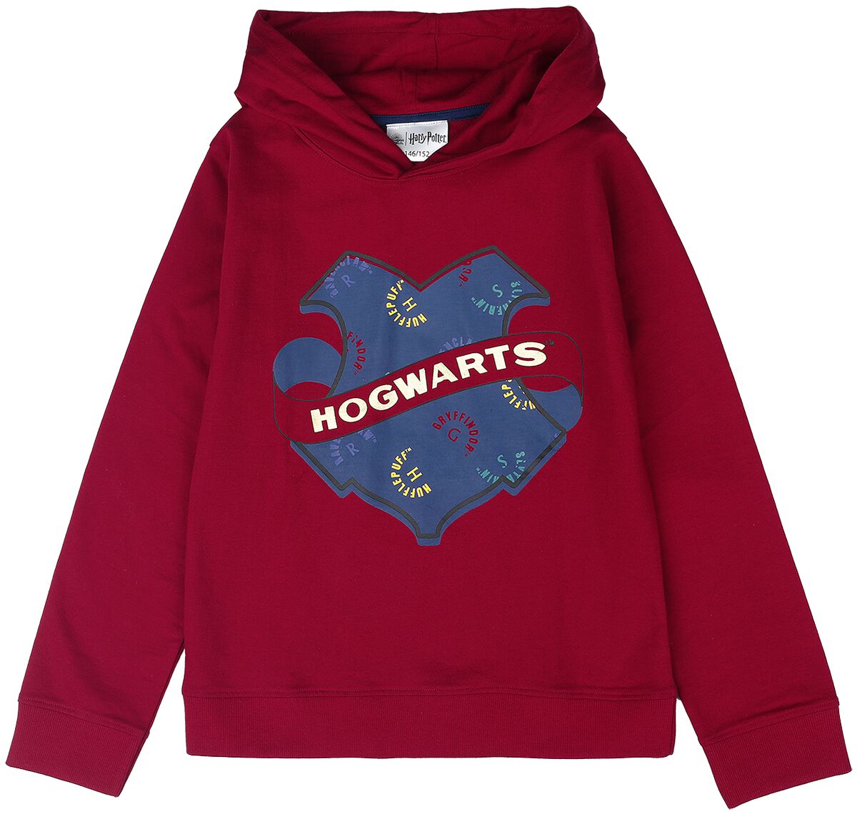 Harry Potter Kapuzenpullover für Kinder - Kids - Hogwarts - für Mädchen & Jungen - rot  - Lizenzierter Fanartikel von Harry Potter