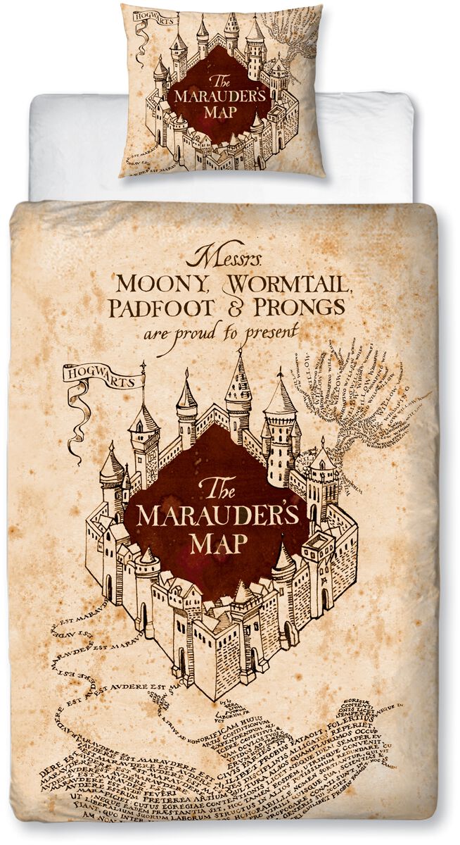 Harry Potter Karte des Rumtreibers Bettwäsche multicolor von Harry Potter