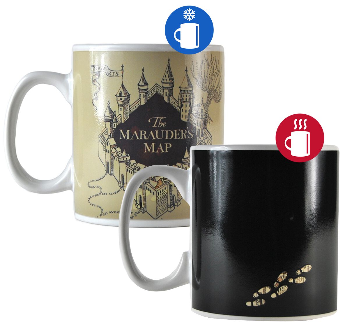 Harry Potter Karte des Rumtreibers -Tasse mit Thermoeffekt Tasse schwarz von Harry Potter