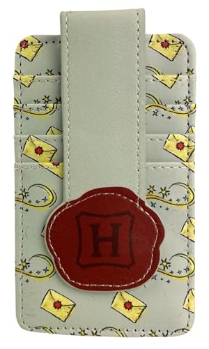 Harry Potter Kartenetui Geldbörse Hedwig Eule Hogwarts Seal Frauen Slim Compact, Grau, Minimalistisch von Harry Potter