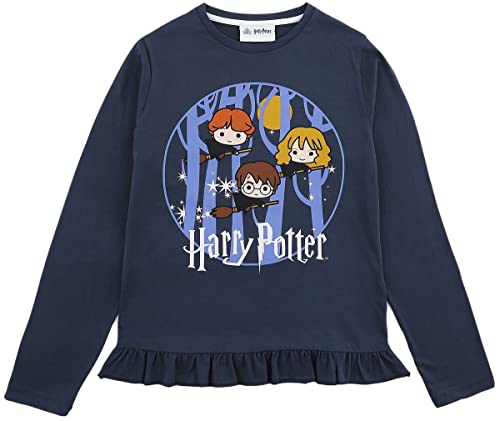 Harry Potter Kids - Chibi Frauen Langarmshirt blau 158/164 100% Baumwolle Fan-Merch, Filme, Hogwarts von Harry Potter