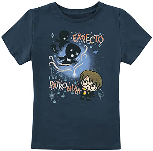 Harry Potter Kids - Expecto Patronum Unisex T-Shirt Navy 152 100% Baumwolle Fan-Merch, Filme, Hogwarts von Harry Potter