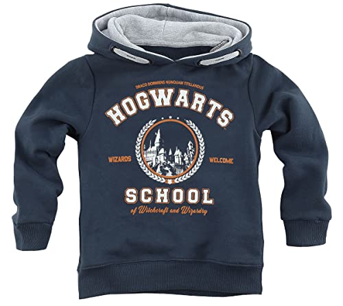 Harry Potter Kids - Hogwarts School Unisex Kapuzenpullover Navy 152 von Harry Potter