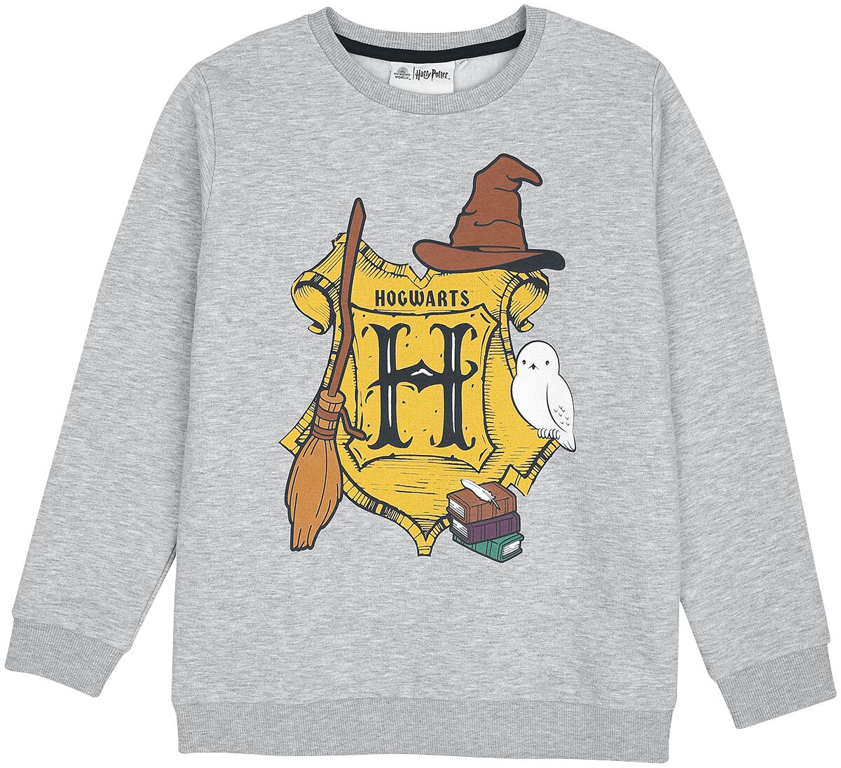 Harry Potter Kids - Hogwarts Sweatshirt grau in 110/116 von Harry Potter