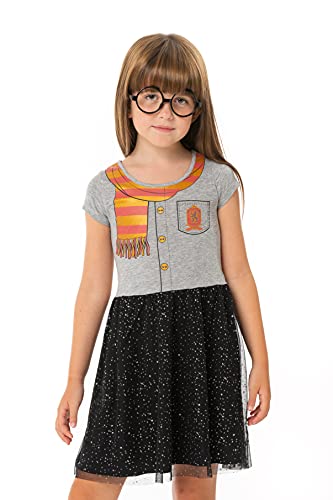 Harry Potter Kleid für Mädchen, Gryffindor Einheitliches Design, Glänzendes Kleid für Mädchen, Weiche Baumwolle, Größe 5 Jahre von Harry Potter