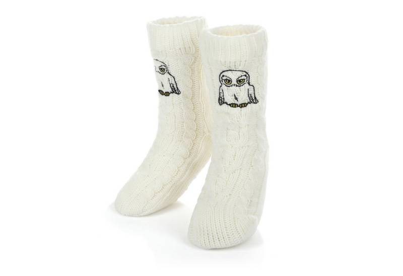 Harry Potter Komfortsocken Kuschelsocken Hedwig Weiß Flauschige Stoppersocken für Damen und Erwachsene von Harry Potter
