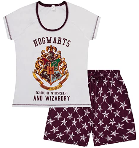 Harry Potter Kurzer Hogwarts-Damen-Pyjama, weiß, 10-12 von Harry Potter