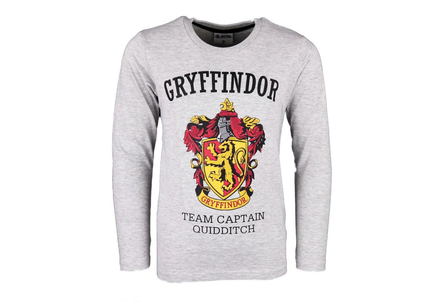 Harry Potter Langarmshirt Gryffindor Team Captain Quidditch Kinder langarm Shirt Gr. 134 bis 164, Grau von Harry Potter