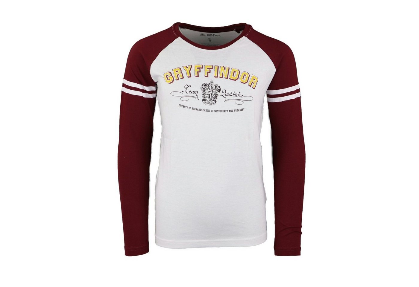 Harry Potter Langarmshirt Harry Potter Gryffindor Team Quidditch Kinder Langarm Shirt Gr. 134 bia 164, Baumwolle von Harry Potter