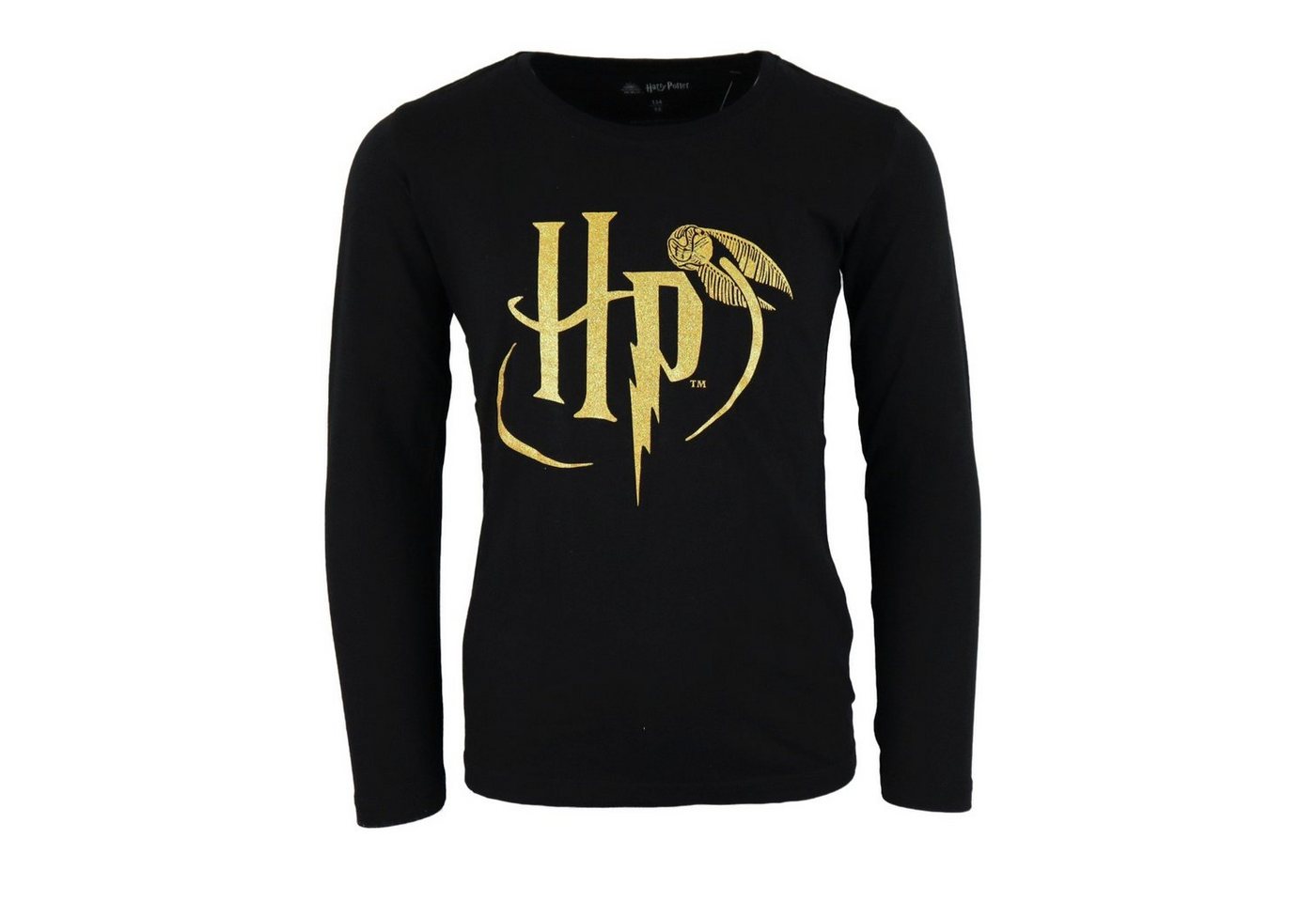 Harry Potter Langarmshirt Harry Potter Black and Gold Langarm Shirt 100% Baumwolle von Harry Potter