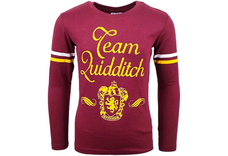 Harry Potter Langarmshirt Team Quidditch Kinder Shirt aus Baumwolle Gr. 134 - 164 cm von Harry Potter