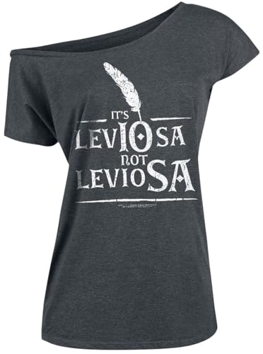 Harry Potter Leviosa Frauen T-Shirt dunkelgrau meliert 5XL von Harry Potter