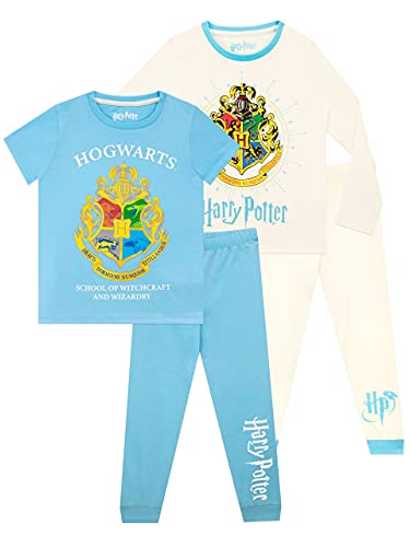 Harry Potter Mädchen Hogwarts Schlafanzug 2 Packung Mehrfarbig 122 von Harry Potter