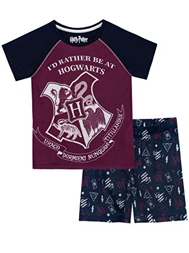 Harry Potter Mädchen Hogwarts Schlafanzug Blau 110 von Harry Potter