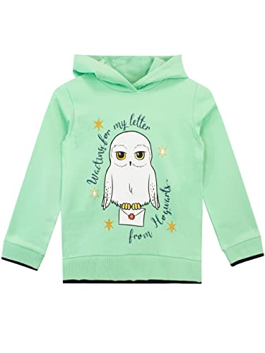 Harry Potter Pullover | Hedwig Hoodie Mädchen | 100% Baumwolle Kinder-Pullover | Hogwarts Pulli Grün 116 von Harry Potter