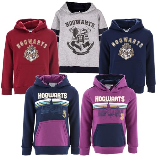 Harry Potter - Mädchen Jungen - Full Print Hoodie - Herbst Winter - Offiziell lizenziert, 1035 Marineblau, 8 Jahre von Harry Potter