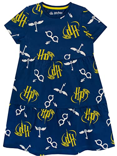 Harry Potter Mädchen Kleid Blau 128 von Harry Potter