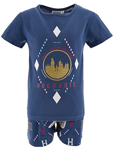 Harry Potter Mädchen Kurz Pyjama Schlafanzug (Blau,10 Jahre) von Harry Potter