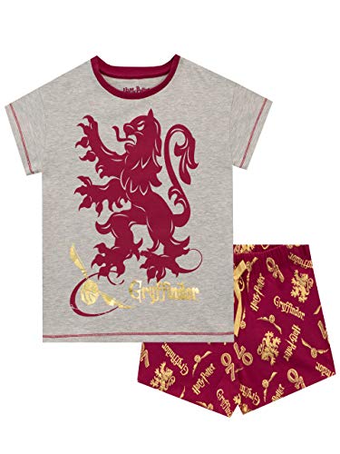 Harry Potter Mädchen Kurze Schlafanzug Gryffindor Rot 128 von Harry Potter