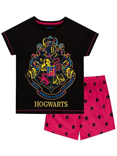 Harry Potter Mädchen Kurze Schlafanzug Hogwarts Schwarz 122 von Harry Potter