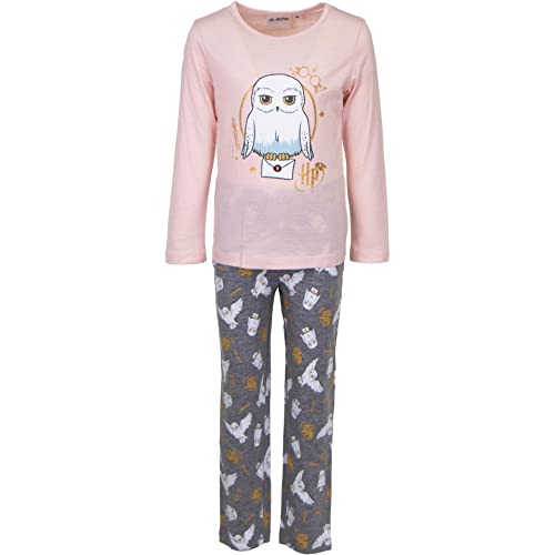 Harry Potter Mädchen Pyjama lang Schlafanzug (Rosa, 104) von Harry Potter