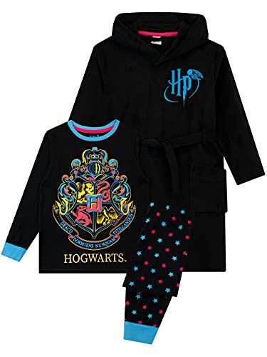 Harry Potter Mädchen Schlafanzug Bademäntel Schwarz 158 von Harry Potter