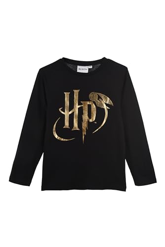 Harry Potter Mädchen und Jungen Langarmshirt (Schwarz,10 Jahre) von Harry Potter