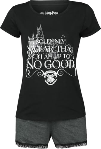 Harry Potter Marauder's map Frauen Schlafanzug schwarz XL von Harry Potter