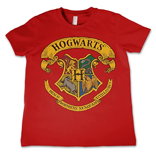 Harry Potter Offizielles Lizenzprodukt Hogwarts Crest Kinder T-Shirt - Rot 11/12 Jahre von Harry Potter