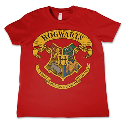 Harry Potter Offizielles Lizenzprodukt Hogwarts Crest Kinder T-Shirt - Rot 3/4 Jahre von Harry Potter